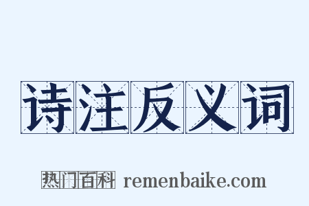 诗注反义词是什么意思的图片